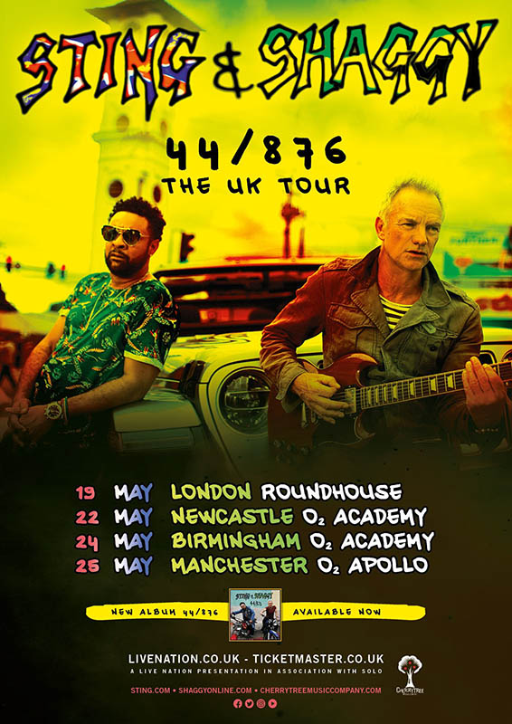 Sting & Shaggy UK Tour in May – What???