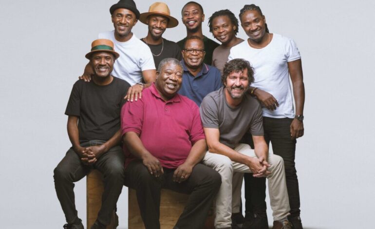 The band Ghorwane posing for a picture