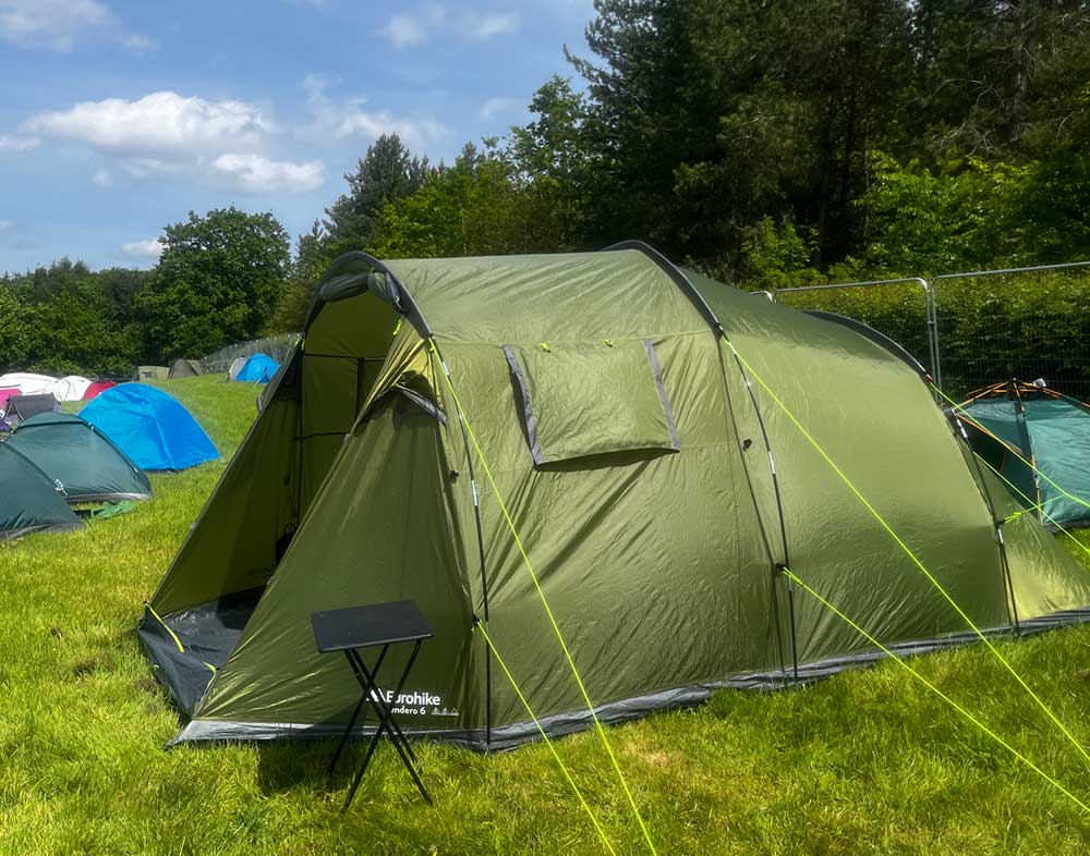 Camping at vearded Theory festival